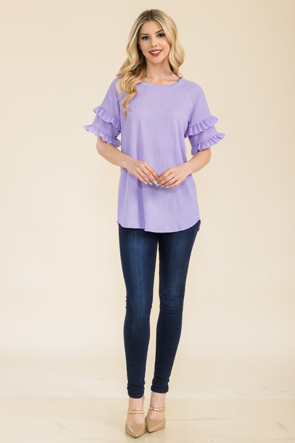 Ruffle Texture Top