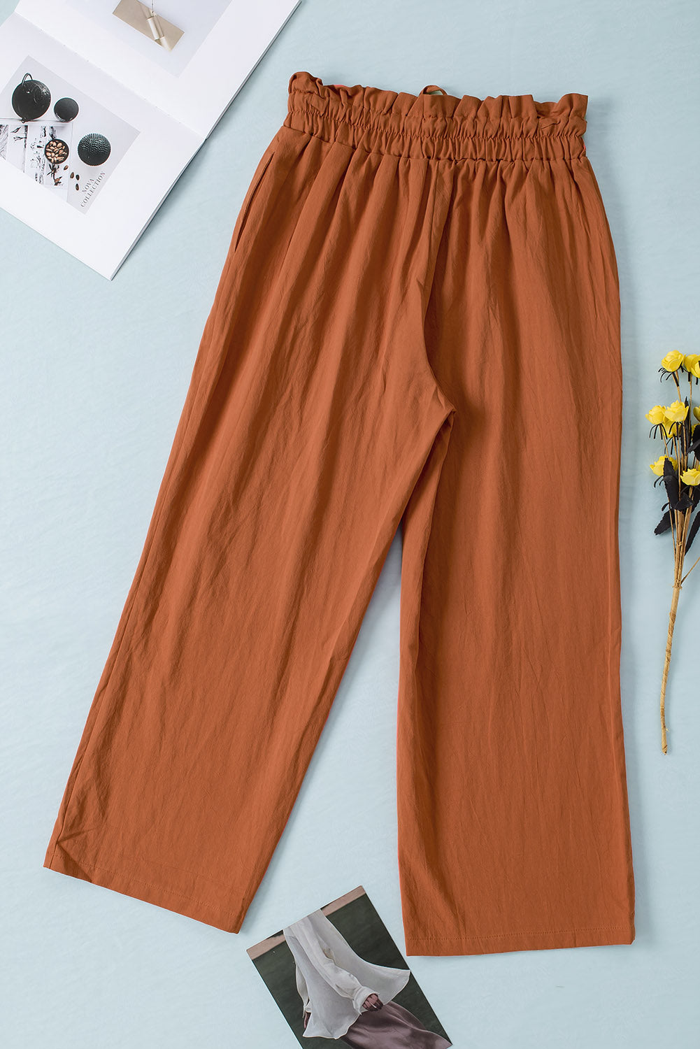 Drawstring Wide Leg Pants