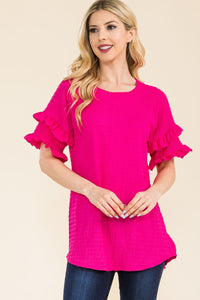 Ruffle Texture Top