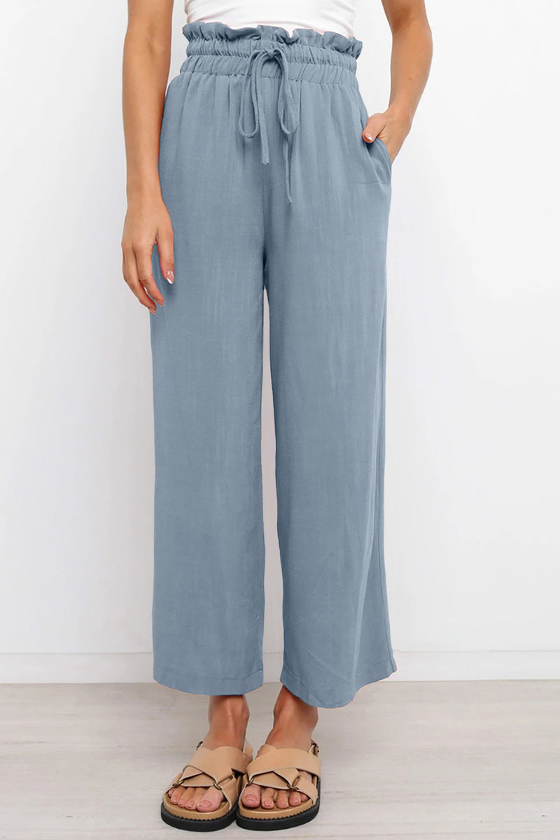 Drawstring Wide Leg Pants