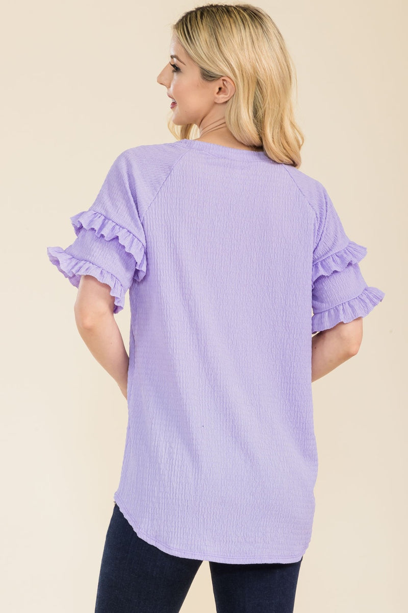 Ruffle Texture Top