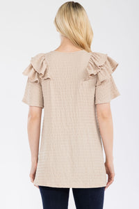 Ruffle Layered Texture Top