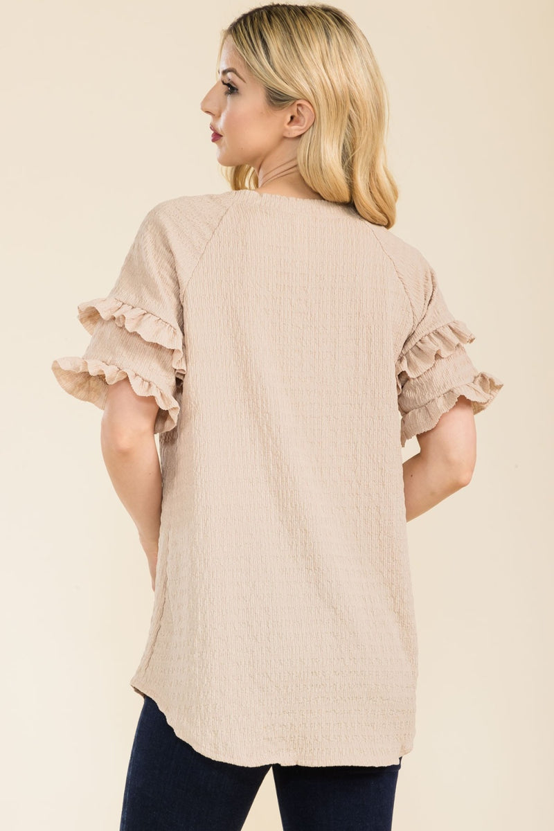 Ruffle Texture Top