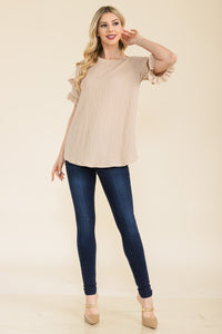 Ruffle Texture Top