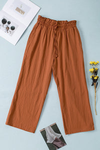 Drawstring Wide Leg Pants