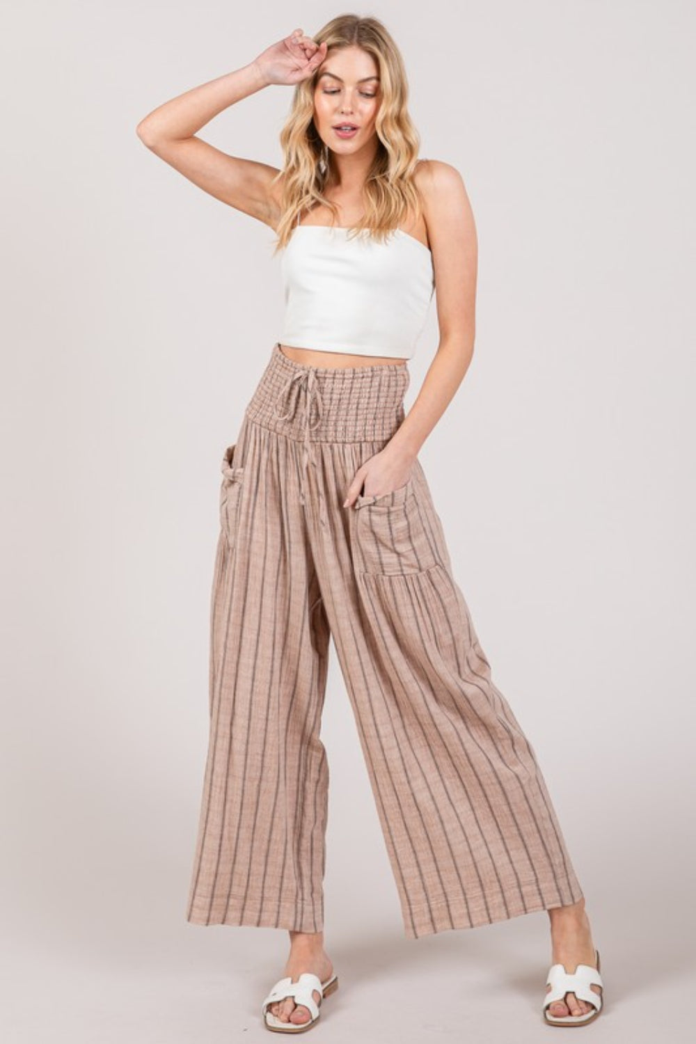 Wash Stripe Pants