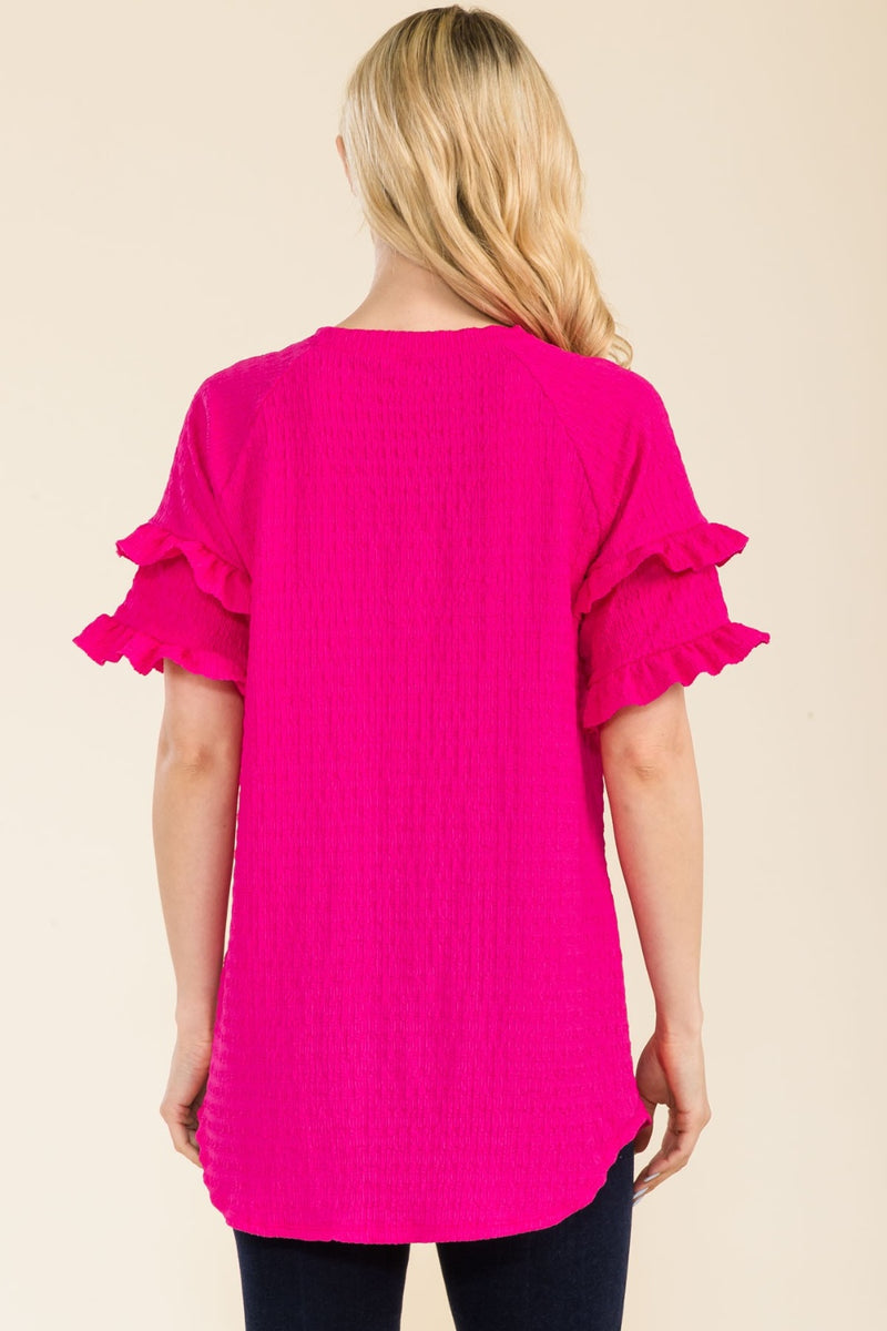 Ruffle Texture Top