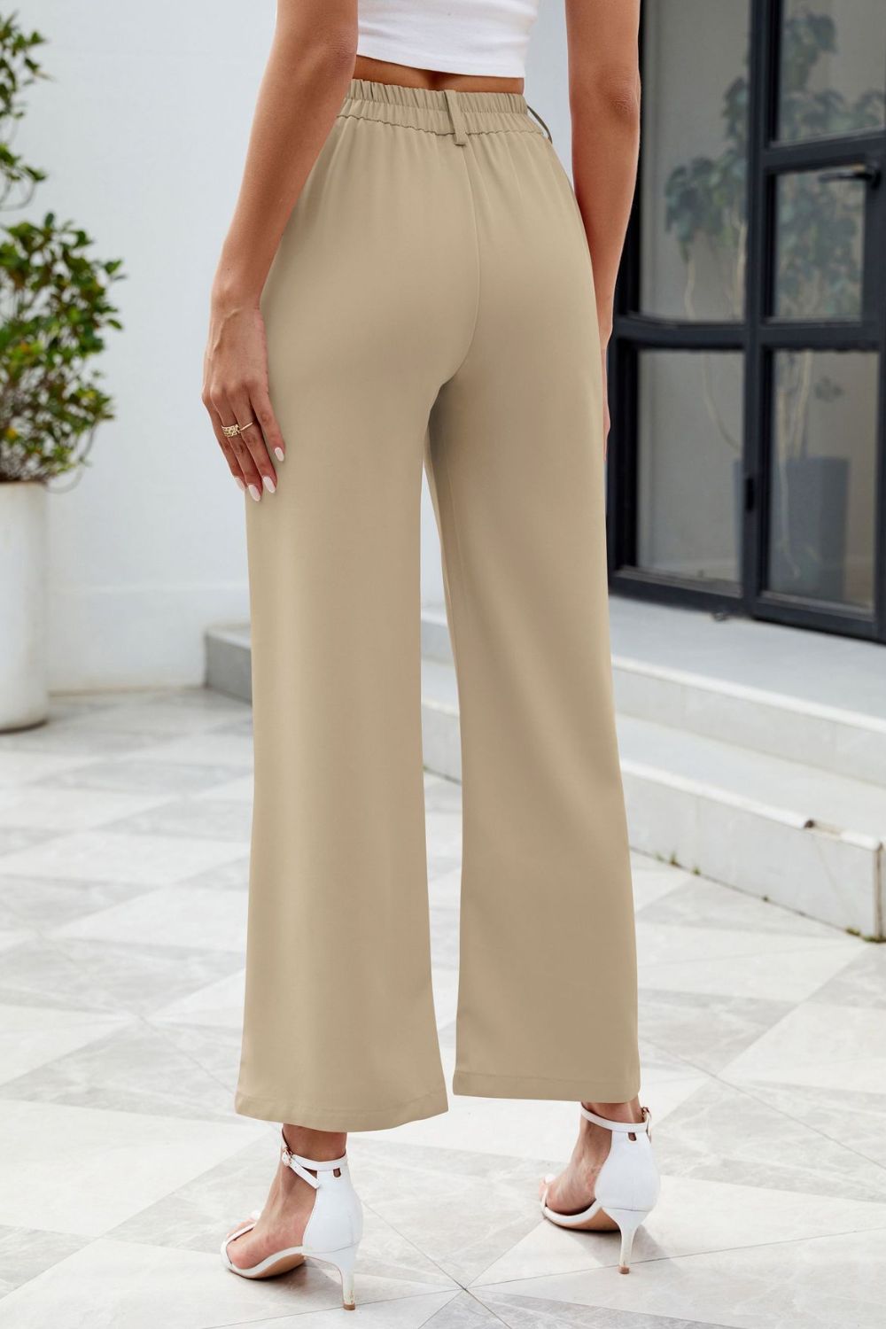 Pocketed High Waist Pants