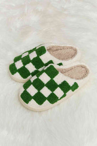 Checkered Print Slippers