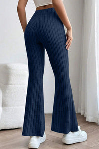 High Waist Ribbed Flare Pants