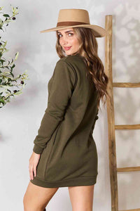 Long Sleeve Mini Dress with Pockets