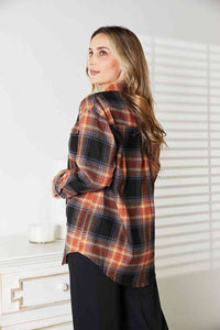 Plaid Dropped Shoulder Shirt