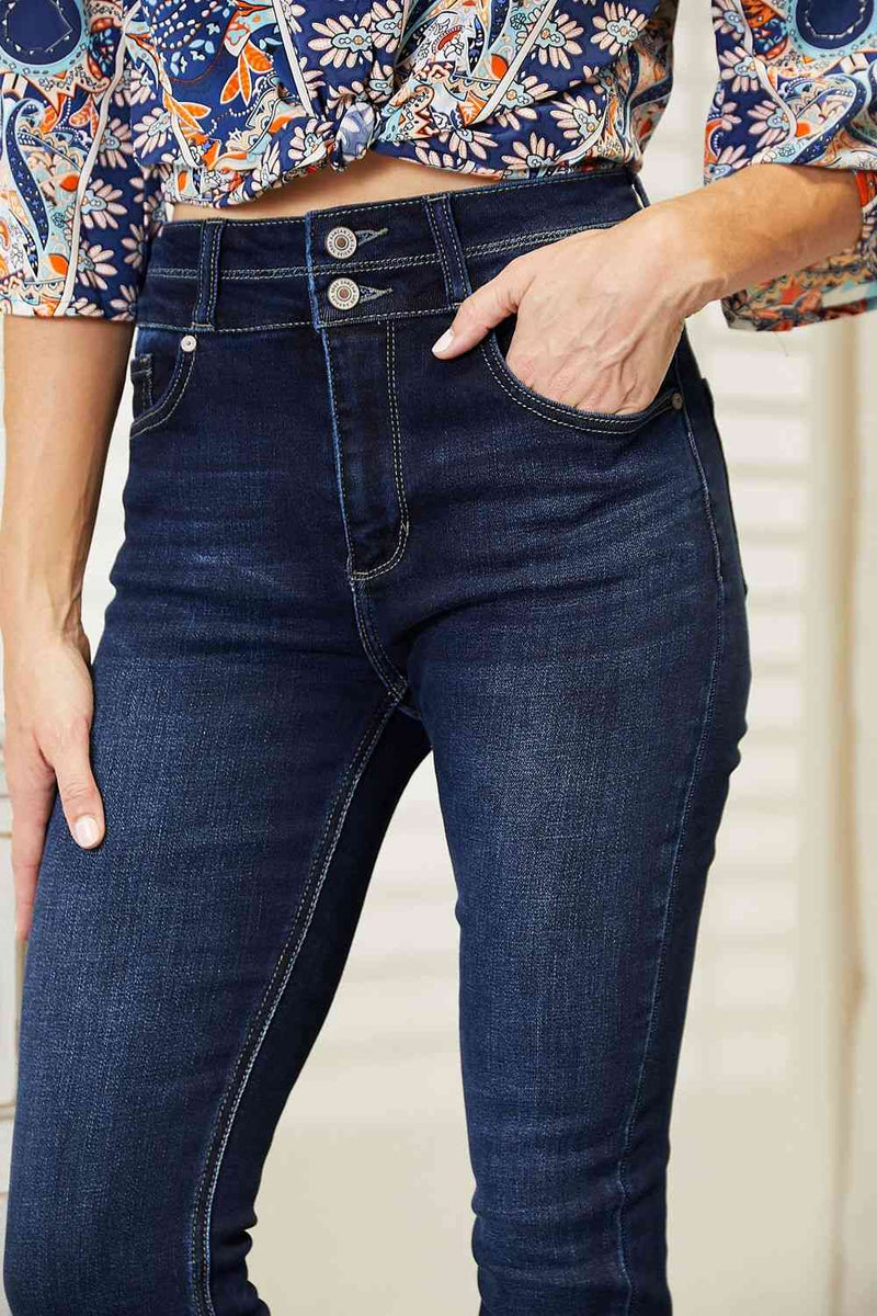 Wide Waistband Bootcut Jeans