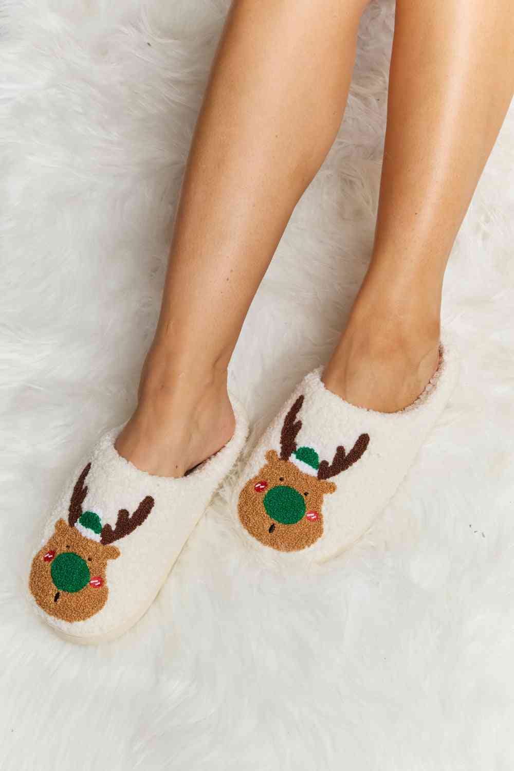 Rudolph Print Slippers