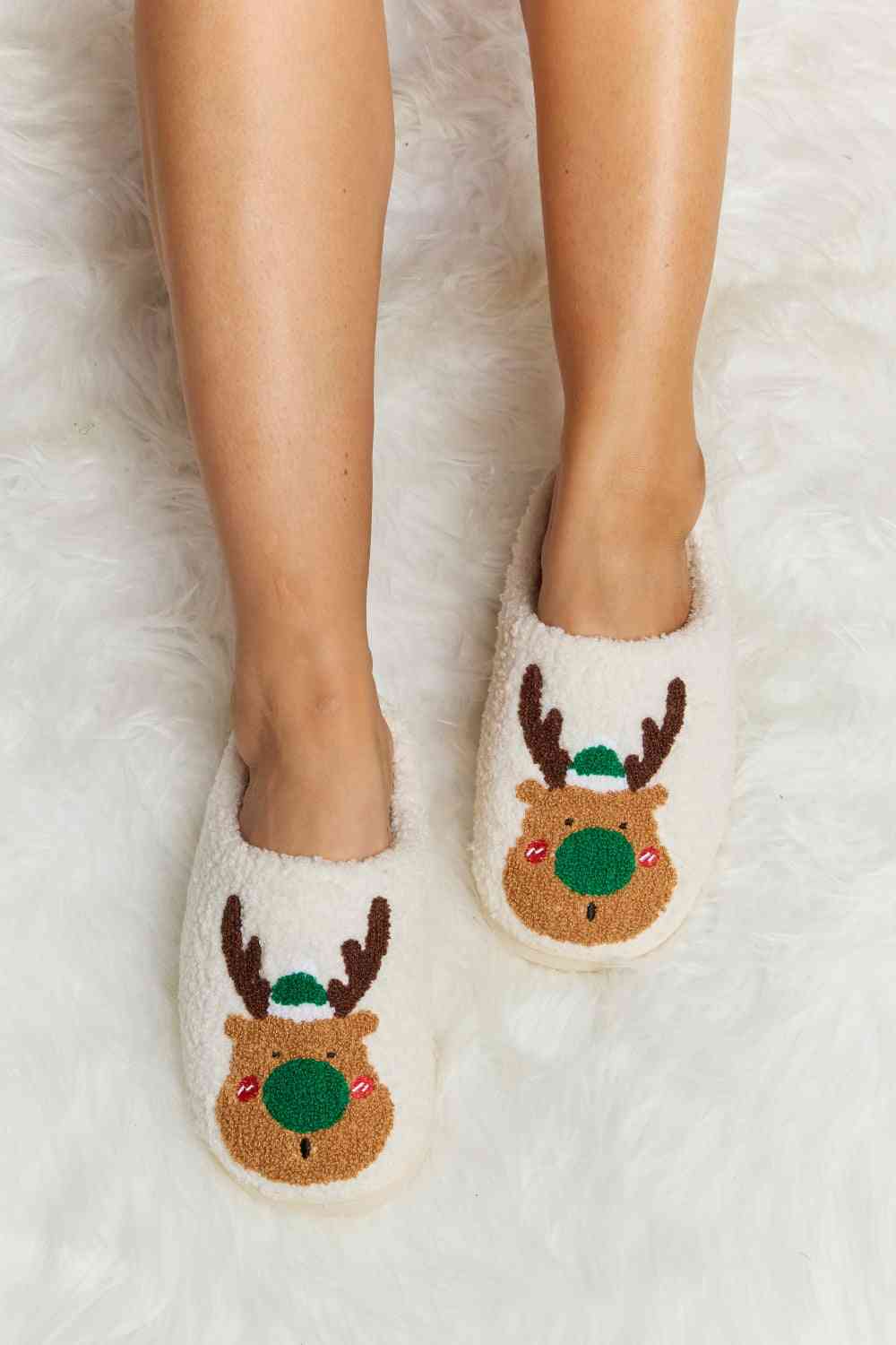 Rudolph Print Slippers