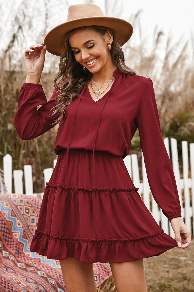 Puff Sleeve Mini Dress