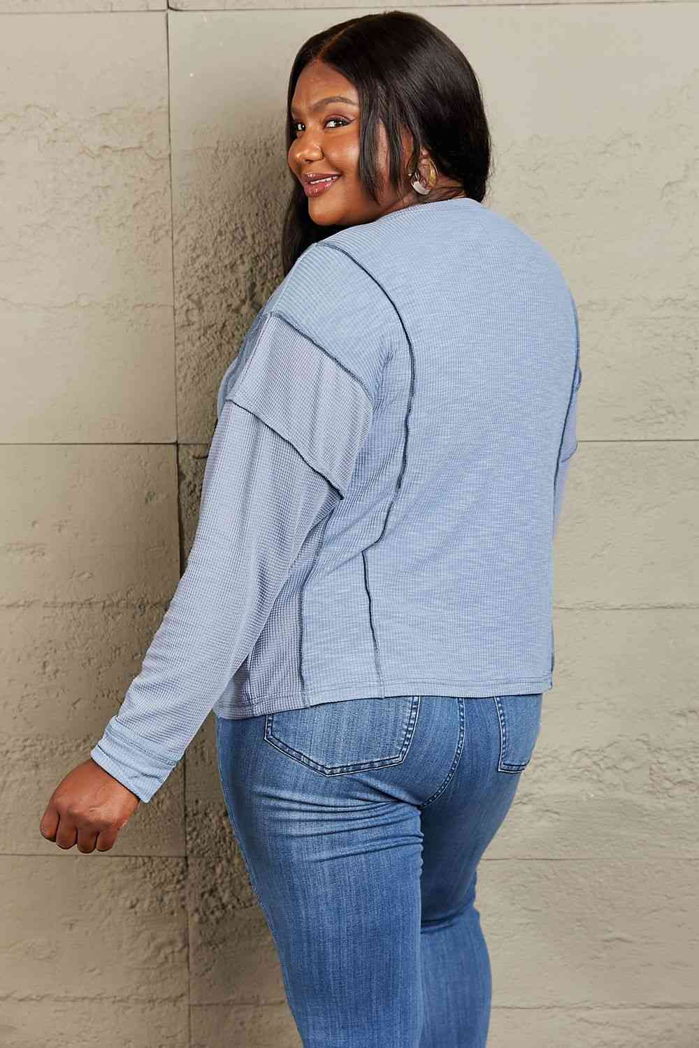 Oversized Misty Blue Top