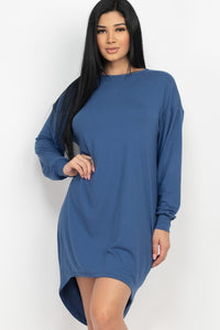 Comfortable & Cute High Low Dress (Blue)