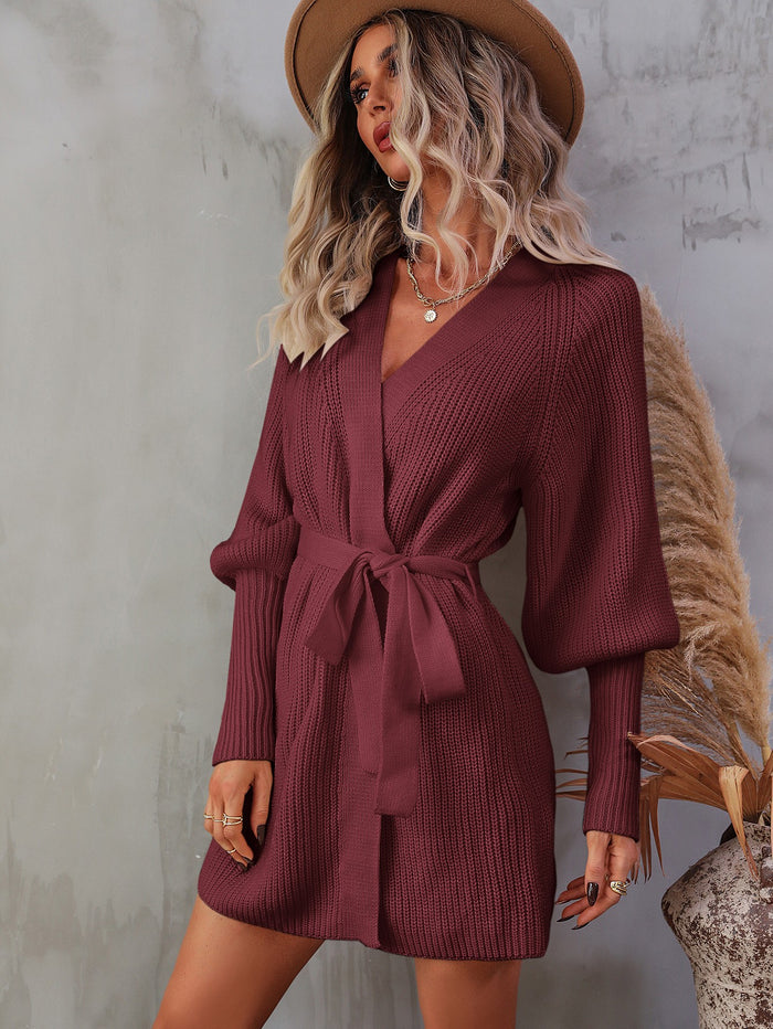 Belted Sweater Dress