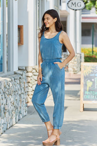 Acid Wash Casual Jumpsuit