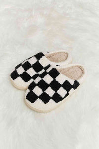 Checkered Print Slippers