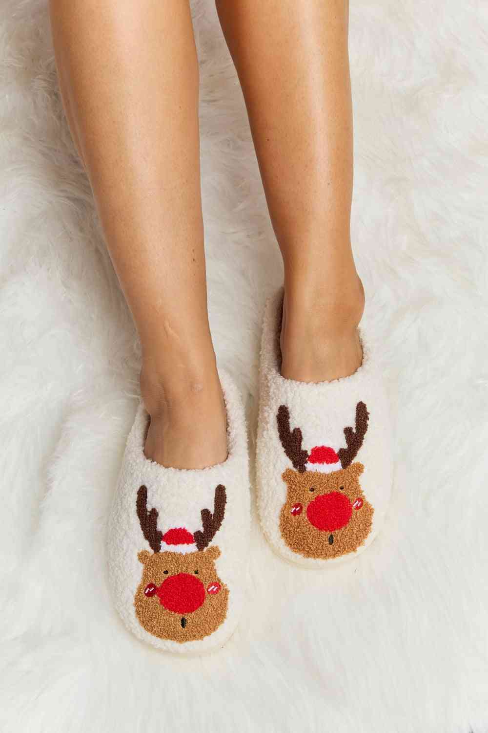 Rudolph Print Slippers