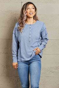 Oversized Misty Blue Top