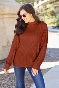 Basic Mock Neck Knit Top