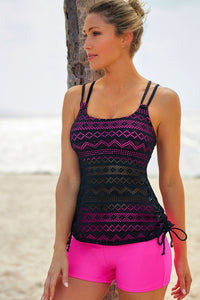 Double-Strap Swim Top and Short Set