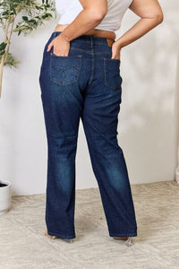 Button-Fly Straight Jeans