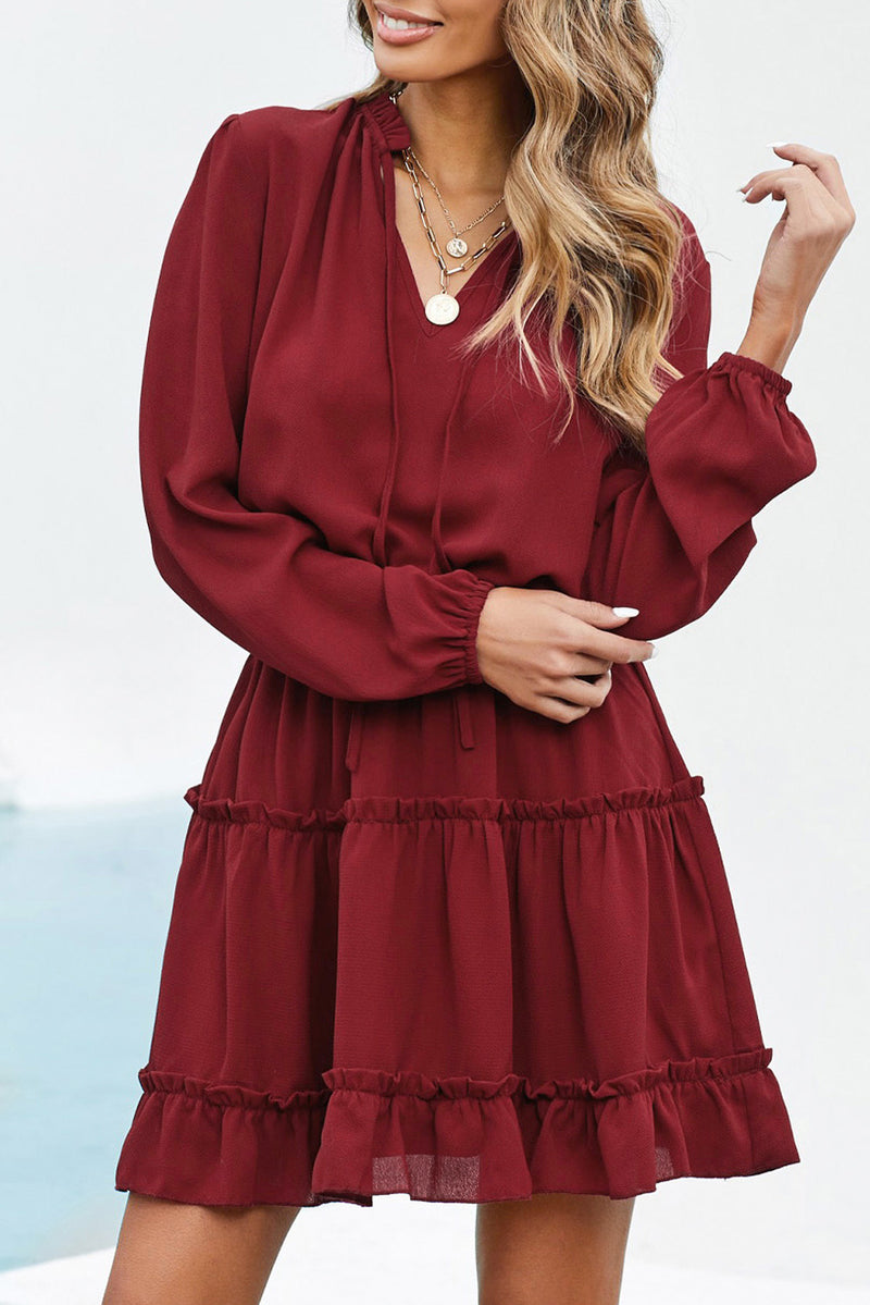 Puff Sleeve Mini Dress