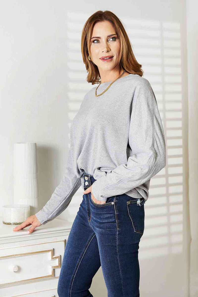 Solid Long Sleeve Top