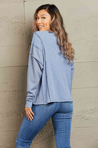 Oversized Misty Blue Top