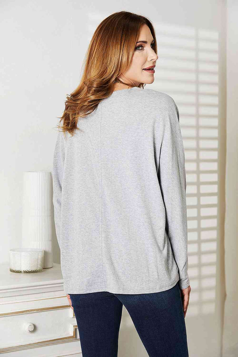 Solid Long Sleeve Top