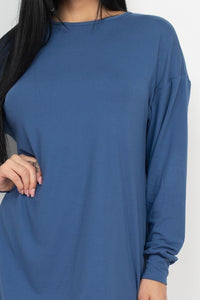 Comfortable & Cute High Low Dress (Blue)