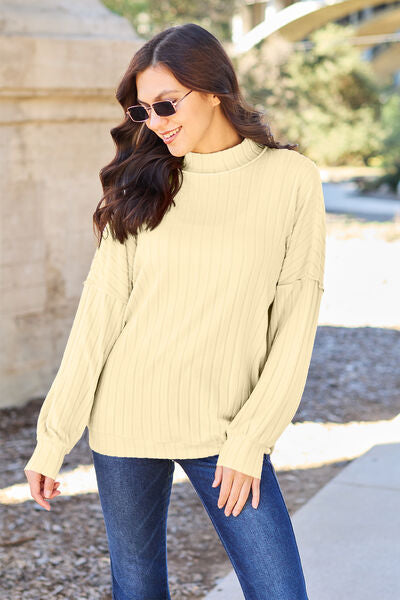 Basic Mock Neck Knit Top