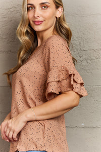 Polka Dot Woven Top