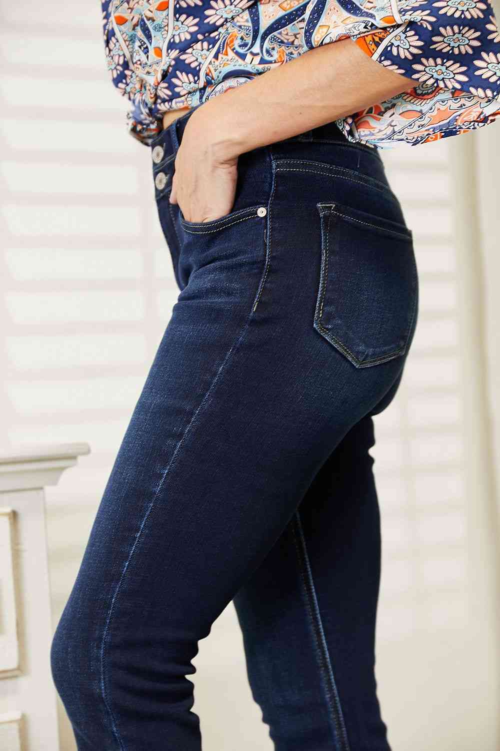 Wide Waistband Bootcut Jeans