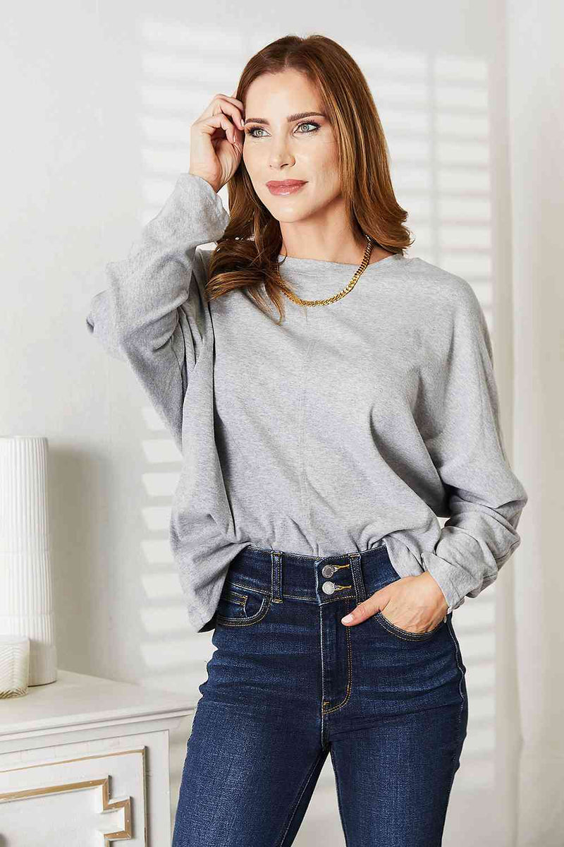 Solid Long Sleeve Top