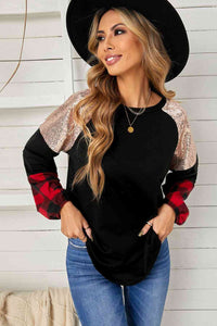 Black Round Neck Sweatshirt