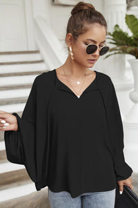 Tie Neck Sleeve Blouse